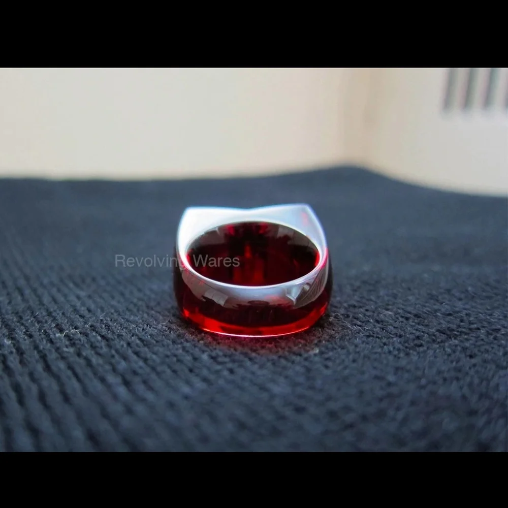 Baccarat Guet Apens 18k Gold Ruby Crystal Citrine Size 5 or 49 Preowned - Picture 3 of 10